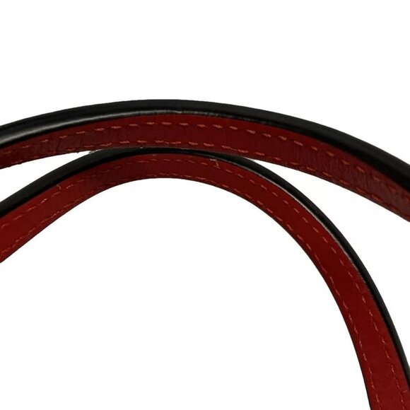 Auth CHRISTIAN LOUBOUTIN Cabata Small - Black Red Patent Leather Leather - Picture 7 of 15